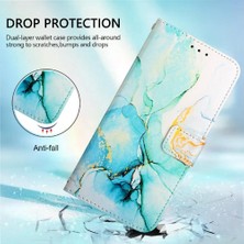 YH Mall Samsung Galaxy A5 2017 Kickstand Pu Deri Mermer Desen Cüzdan (Yurt Dışından)