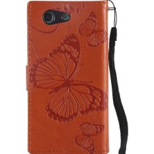 YH Mall Sony Xperia Z3 Mini Pu Deri Darbeye Kapak Için Flip Case Manyetik (Yurt Dışından)