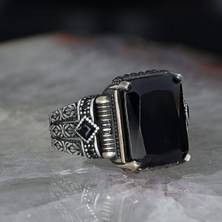 Ksr Moda Zincir Serisi 925 Ayar Zirkon Taşlı Erkek Gümüş Yüzük