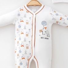 Rise and Raba Bebek Tulum Pamuklu Unisex Uzun Kollu 0-3 Aylık