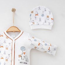 Rise and Raba Bebek Tulum Pamuklu Unisex Uzun Kollu 0-3 Aylık