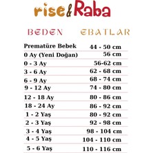 Rise and Raba Bebek Tulum Pamuklu Unisex Uzun Kollu 0-3 Aylık