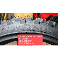 Golden Star Goldenstar 70/100-19 Yumuşak Soft Ön Lastik XF57. Enduro Cross. Kuba Black Cat Ön Lastik. Stok Kodu 1023