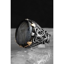 Ksr Moda Pietersite Taşlı 925 Ayar Erkek Gümüş Yüzük