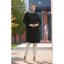 Respiro Rahat Kesim Bahralık Yazlık Yumuşacık Siyah Tunik