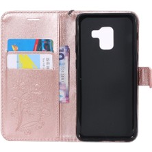 YH Mall Kart ile Samsung Galaxy A8 2018 Darbeye Kapak Pu Deri Için Flip Case (Yurt Dışından)