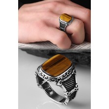 Ksr Moda Ksrmoda Kaplangözü Taşlı 925 Ayar Erkek Gümüş Yüzük