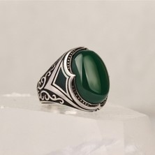 Ksr Moda Ksrmoda Akik Taşlı 925 Ayar Gümüş Yüzük