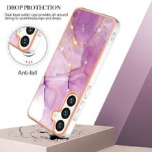 YH Mall Samsung Galaxy S24 5g Mermer Desen Ince Tpu Yumuşak Tampon (Yurt Dışından)