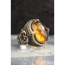 Ksr Moda Zirkon Taşlı 925 Ayar Erkek Gümüş Yüzük