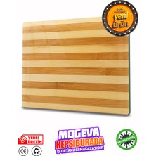 Mogeva Cam Kesme ve Sunum Tablası | Bambu Görünümlü | 20CM x 30CM