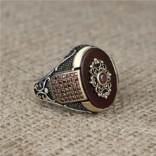 Ksr Moda Ksrmoda Akik Taşlı 925 Ayar Gümüş Yüzük