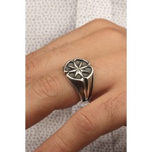 Ksr Moda Pusula Model 925 Ayar Erkek Gümüş Yüzük