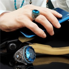 Ksr Moda Topaz Taşlı 925 Ayar Gümüş Yüzük