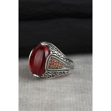 Ksr Moda Zirkon Taşlı 925 Ayar Erkek Gümüş Yüzük