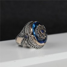 Ksr Moda Ksrmoda Blue Topaz Taşlı 925 Ayar Gümüş Yüzük