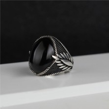 Ksr Moda Oniks Taşlı 925 Ayar Gümüş Yüzük