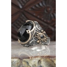 Ksr Moda Zirkon Taşlı 925 Ayar Erkek Gümüş Yüzük