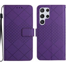 YH Mall Samsung Galaxy S22 Için Flip Case Ultra Elmas Kabartmalı Cüzdan Pu Deri (Yurt Dışından)