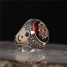 Ksr Moda Zirkon Taşlı Ayyıldızlı 925 Ayar Gümüş Yüzük