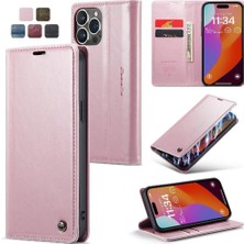 YH Mall Iphone 15 Için Flip Case Pro Çılgın At Pu Deri Kickstand Kart Tutucu (Yurt Dışından)