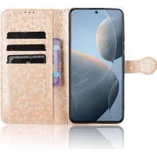 YH Mall Xiaomi Poco X6 Pro 5g Manyetik Toka Geometrik Desen Deri Kılıf (Yurt Dışından)