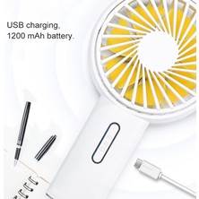 SZYKD F20 Taşınabilir Ayarlanabilir Mini USB Şarj Handhd Küçük Fan Beyaz (Yurt Dışından)