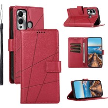 YH Mall Infinix Sıcak 12 Oyun Için Flip Case Kickstand Şok Emici Üç Kart (Yurt Dışından)