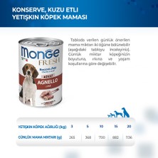 Monge Fresh Adult Kuzu Etli Yetişkin Köpek Maması Konserve 400 gr