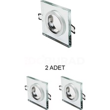 Cata CT-6556 Sardunya Dekoratif Cam Spot Kasası - 2’li Paket