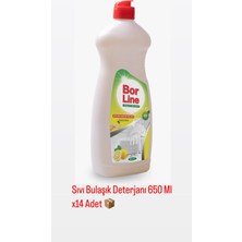 Borline Sıvı Bulaşık Deterjanı Limon 650 ml ( 1 koli 14 adet )