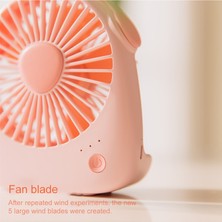 SZYKD WT-F14 1200 Mah Rab Shape Mini Taşınabilir Fan Pembe (Yurt Dışından)