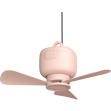 SZYKD USB Plug-In Versiyonu Kamp Dış Mekan Taşınabilir Asma Fan Pembe (Yurt Dışından)