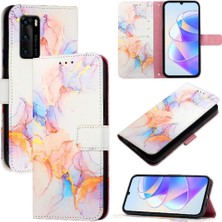 YH Mall Huawei P40 Cüzdan Pu Deri Kickstand Mermer Desen (Yurt Dışından)