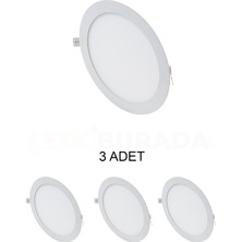 Cata CT-5148 Slim LED Panel 15W Beyaz - 3’lü Paket