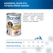 Monge Fresh Adult Chicken Tavuk Etli Yetişkin Köpek Maması Konserve 400 gr