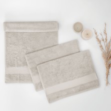 Yataş Essentials 3'lü El / Yüz / Baş Havlu Seti Bej - 50X90 cm