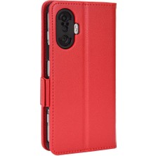 YH Mall Xiaomi Redmi Için K40 Oyun Yan Toka Pu Deri Kart Yuvaları Tutucu (Yurt Dışından)