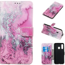 YH Mall Samsung Galaxy A60 Mermer Desen Pu Deri Cüzdan Kart Için Flip Case (Yurt Dışından)