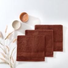 Yataş Essentials 3'lü Misafir Havlusu Seti Kiremit - 30X50 cm