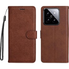 Bdt Shop Xiaomi 14 Için Flip Case Klasik Düz Renk Yüksek Kaliteli Deri Iş (Yurt Dışından)