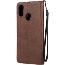 Bdt Shop Kart Yuvası ile Xiaomi 8 Için Flip Case Yüksek Kalite Deri Klasik Katı (Yurt Dışından)