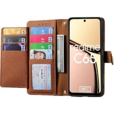 Bdt Shop Realme C65 Aşk Fermuar Cüzdan Deri Kılıf Için Flip Case Darbeye (Yurt Dışından)