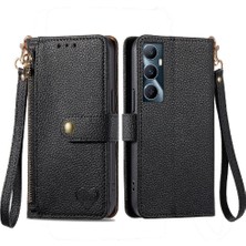 YH Mall Realme C65 Aşk Fermuar Cüzdan Deri Kılıf Için Flip Case Darbeye (Yurt Dışından)