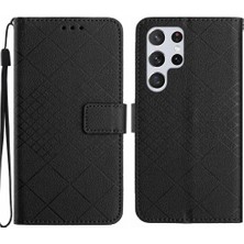 YH Mall Samsung Galaxy S22 Için Flip Case Ultra Elmas Kabartmalı Cüzdan Pu Deri (Yurt Dışından)