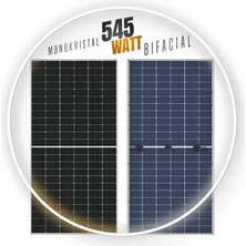 Sistem Solar Bifacial 545W Watt Güneş Paneli Monokristal 144 Hücre Solar Panel