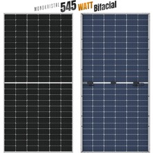 Sistem Solar Bifacial 545W Watt Güneş Paneli Monokristal 144 Hücre Solar Panel