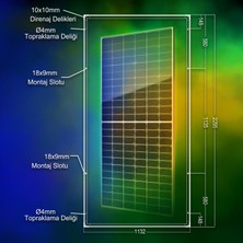 Sistem Solar Bifacial 545W Watt Güneş Paneli Monokristal 144 Hücre Solar Panel