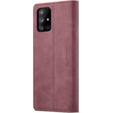 YH Mall Samsung Galaxy A71 4g Flip Case Için Folio Kitap Vintage Pu Deri (Yurt Dışından)