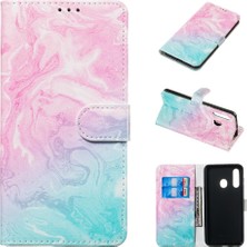 YH Mall Samsung Galaxy A60 Mermer Desen Pu Deri Cüzdan Kart Için Flip Case (Yurt Dışından)